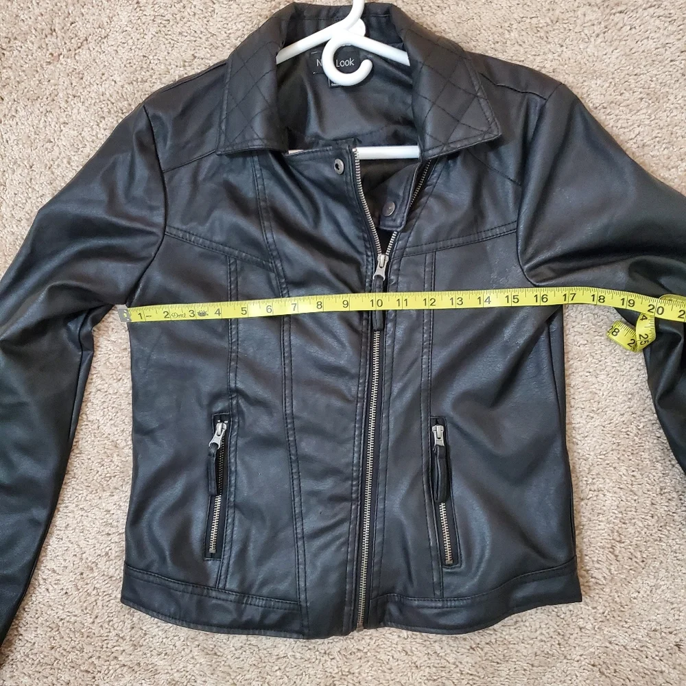 NewLook Faux Leather Jacket Size Medium. - Picture 6 of 8